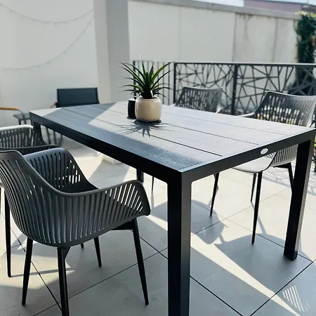 דירה Niro I Design Apartment, Neubau, Dachterrasse